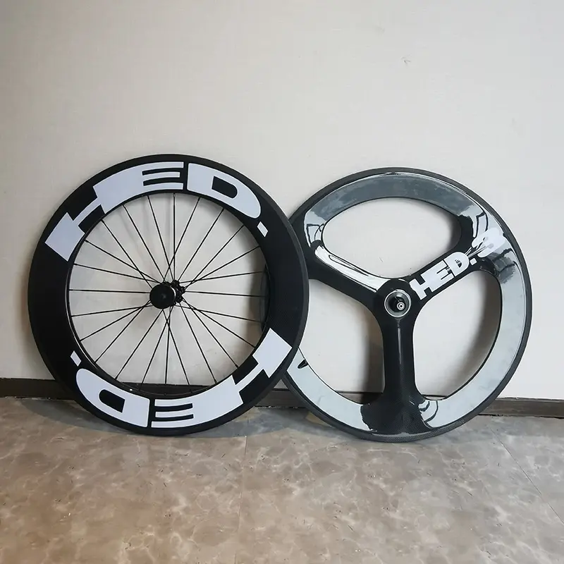 700C Carbon fiber wheel set 3spoke 88mm 24 hole road bicycle carbon wheelset rim road bicycle wheels