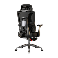 Chaise de bureau exécutive réglable de haute qualité, design moderne, pivotante à 360 degrés, dossier haut en maille avec repose-pieds, ergonomie optimisée