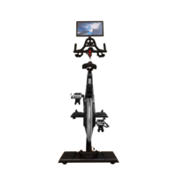 Bicicleta de Spinning Comercial con Pantalla Táctil de 18.5'', Bicicleta de Ejercicio para Interiores, Uso en Gimnasio en Casa, Carga Máxima 120 kg