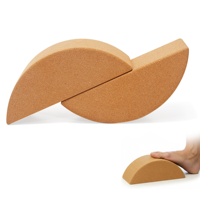 Bloque de Corcho en Forma de Media Luna para Yoga, Bloque de Corcho de Alta Densidad para Yoga, Ladrillo de Yoga Semicircular para Ejercicios de Swing