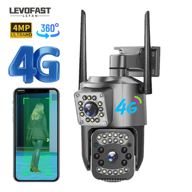 LEVOFAST Outdoor Waterproof WIFI CCTV Security Ip Camera 4G Sim Card V380 Pro Network Camera