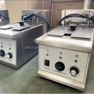 Nueva encimera eléctrica, freidora profunda de mesa automática, cesta abierta, tipo elevador para freír patatas fritas, <span class=keywords><strong>Hamburguesa</strong></span> de pollo - Product Image 1