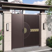 Portail Moderne Personnalisé en Aluminium Forgé, Écologique, en Alliage Anti-Corrosion, pour Entrée de Ferme, Portail Principal d'Allée de Communauté, Double Porte