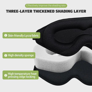 摩恩3D完全遮光睡眠眼罩加深眼窝和可调3d眼罩 - Product Image 4