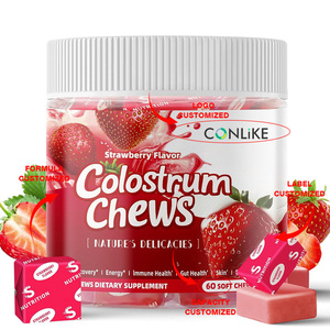 Bonbons gélifiés OEM saveur fraise pour femmes adultes, au colostrum, probiotiques et vitamines, <span class=keywords><strong>complément</strong></span> <span class=keywords><strong>alimentaire</strong></span> spécial - Product Image 6
