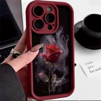 Nouvelles Coques de Téléphone Antichoc à Motifs de Roses pour iPhone 17 Air 16 15 Plus Pro Max 14 13 12 11 X – Housse de Protection Personnalisée