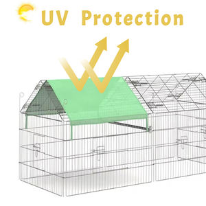 Grand Enclos Extérieur Pliable en Métal pour Volailles, Lapins, Chats, Chiens – Parc de Jeu et Poulailler avec Housse Anti-UV - Product Image 1