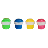 Bouton poussoir plat court de 28 mm de type américain avec micro-interrupteur, plusieurs options de couleurs pour les machines de grue