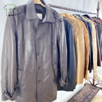 Chaqueta de Cuero de Segunda Mano Yijiayi, Abrigo de Cuero para Hombre, Estilo Retro Americano Vintage, Cremallera de Alta Calidad, Ropa Usada en Fardos