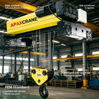 Palans électriques à câble de 20 tonnes à double poutre, grue de levage de marchandises de type européen, chariot de levage à câble électrique, treuil électrique