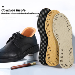 Ultra-Thin High Quality Men's Genuine Leather <strong>Shoes</strong> <strong>Inner</strong> <strong>Soles</strong> Cow Leather Flat Insole Latex Foam Absorbent for Sports Comfort - Product Image 2