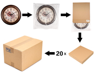 Horloge murale moderne de style farmhouse personnalisée de 12 pouces pour l'extérieur et l'intérieur, en plastique, antique, étanche pour l'extérieur