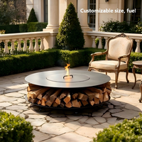 Brasero de jardin personnalisé, foyer à éthanol sans fumée, foyer extérieur à éthanol, brasero décoratif à bois