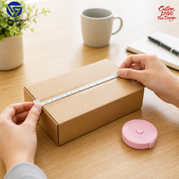 Ruban à mesurer rond personnalisé avec logo, double échelle métrique et impériale, en vrac, cadeau promotionnel pour le bureau, l'école et la vente au détail