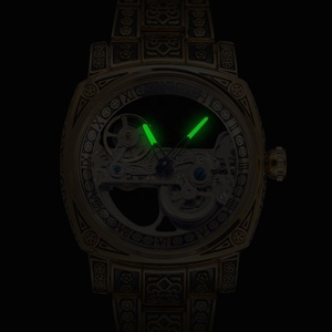 OEM ODM High Quality Men's <b>Skeleton</b> Carved <b>Automatic</b> <b>Watch</b> Stainless Steel Band Luminous Waterproof Mechanical <b>Watch</b> - Product Image 5