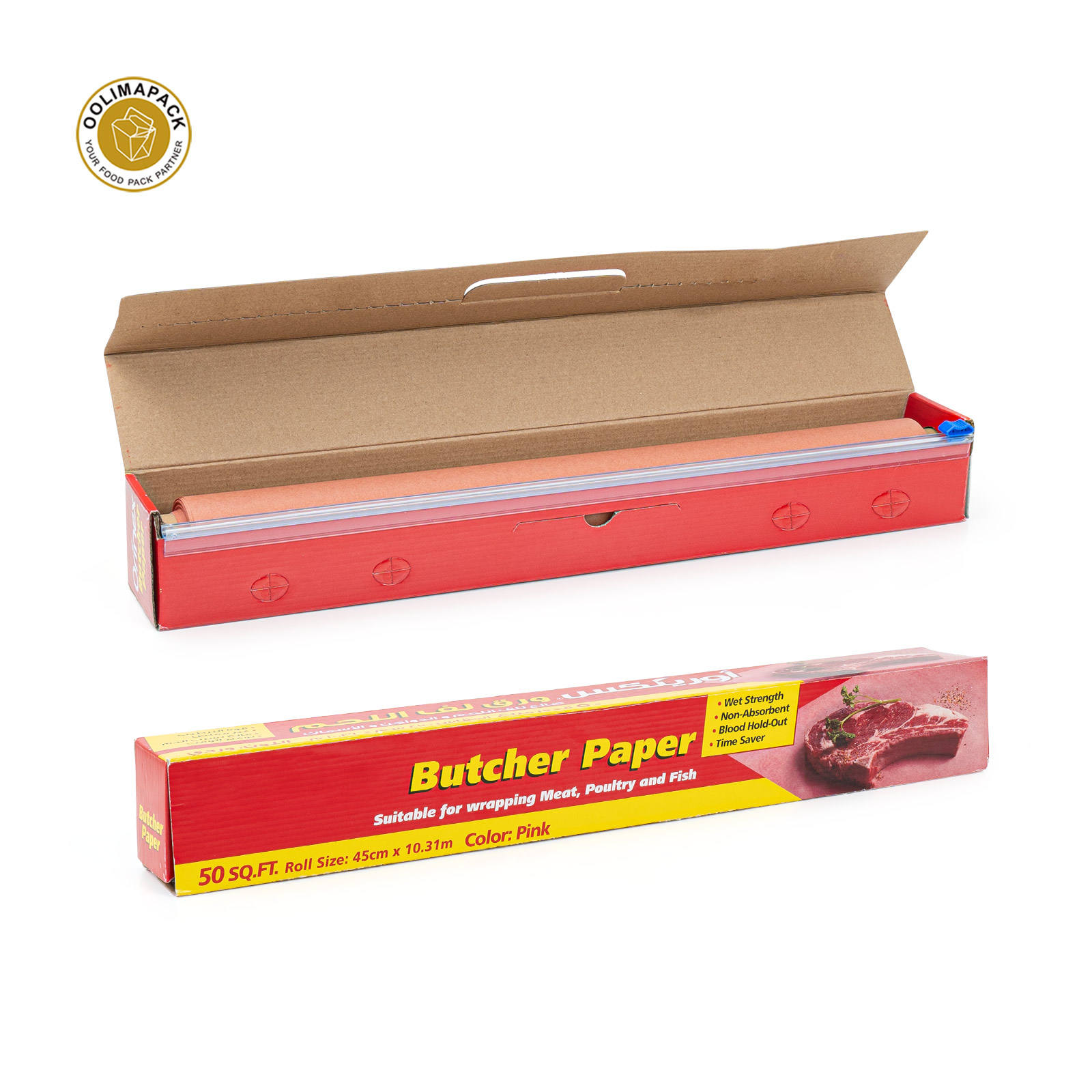 Custom Meat Wrapping Paper Durable Greaseproof