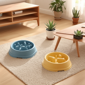 Hochwertige knochen förmige Pet <span class=keywords><strong>Bowl</strong></span> Pet Slow Feeder aus Kunststoff Langlebiger interaktiver Feeder für Haustiere - Product Image 5