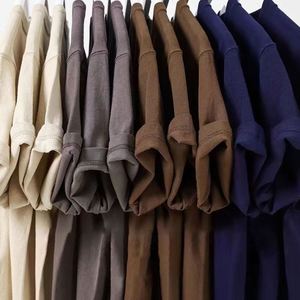 Fourniture en gros d'usine T-shirts poids lourd 280 Gsm 100% coton T-shirts à épaules tombantes - Product Image 2