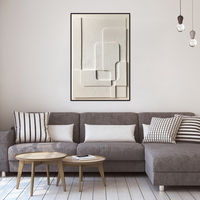 Nouvelle peinture murale minimaliste Wabi Sabi, peinture texturée, art mural en relief 3D