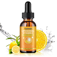 Ausreson Vitamine C Liquide et Zinc Produits de Soin de la Peau Complément Naturel Éclaircissant pour le Visage Gouttes de Vitamine C Liposomale Liquide