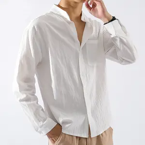 Shirt Shirts Men's High Quality Linen Long Sleeve Shirt Linen Summer Loose Casual Cotton Shirt For Man