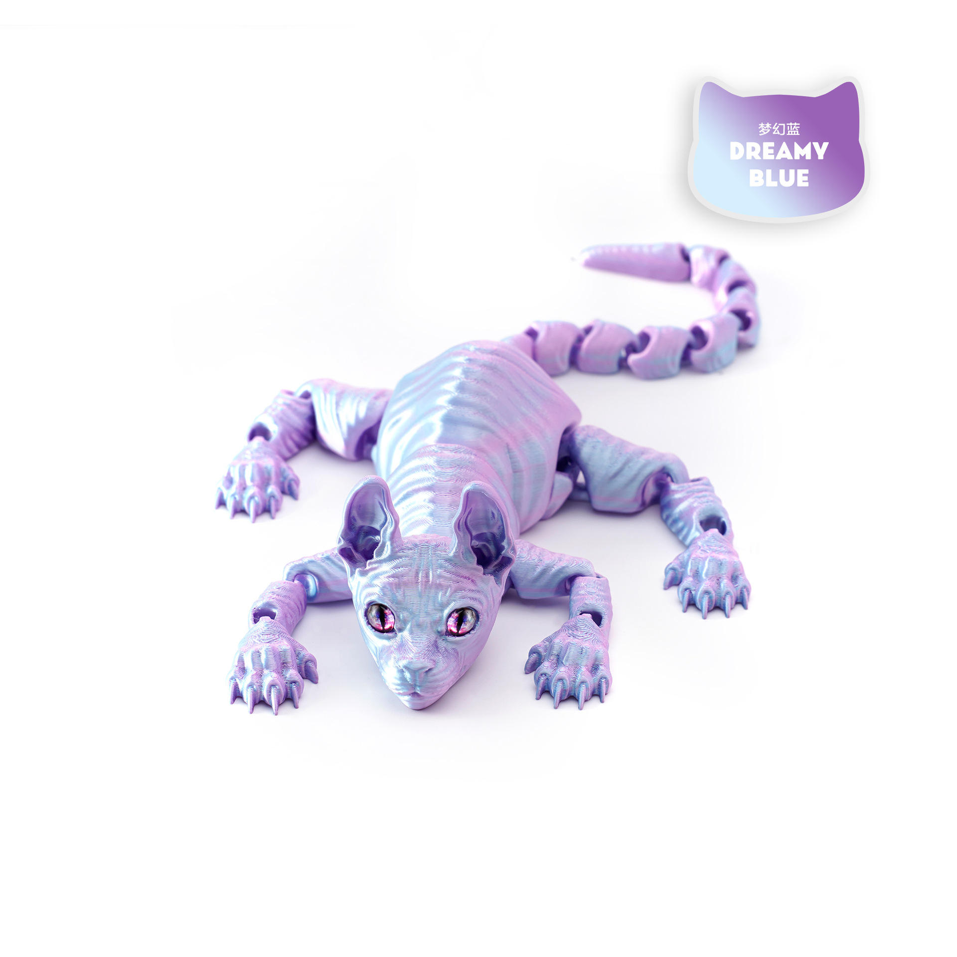 Gato siamés de 22 cm, color azul ensueño.