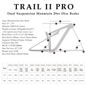 Vélo de montagne à suspension intégrale en fibre de carbone avec roues 29 pouces et freins à disque hydrauliques 12 vitesses pour Off Road II PRO Ultim - Product Image 2