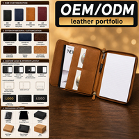 Porte-documents à fermeture éclair A4 en cuir pour affaires, avec compartiment pour écouteurs et téléphone, idéal pour cadeaux, fêtes, voyages, personnalisable avec logo, pour l'école et le bureau