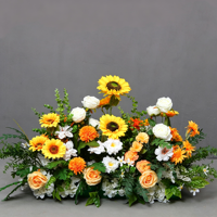 Arrangement floral artificiel de roses blanches et de delphiniums, centre de table de mariage, décoration florale pour toile de fond de scène