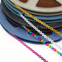 Offre Spéciale tissé solide 3mm 5mm plat rond paillettes rouleaux ruban pour accessoires de broderie mariage et utilisation de jouets