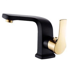 Gray Black Bathroom Basin Faucet Single Handle Single Hole Mixer Tap Deck Mounted Hot And Cold Tap Sink Faucet Copper - View #3
