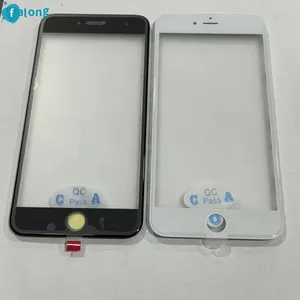 3 in 1 cam çerçeve oca iphone 6 artı çin fabrika 3 in 1 cam + oca, yüksek kaliteli cam ile OCA siyah beyaz lcd