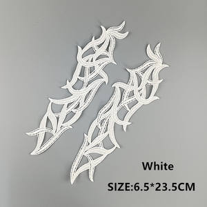 ผ้าลูกไม้กิปัวร์ปักลายดอกไม้ฉลุลาย งานแฮนด์เมด คุณภาพสูง ราคาสมเหตุสมผล สำหรับเย็บติดเสื้อผ้า - Product Image 6