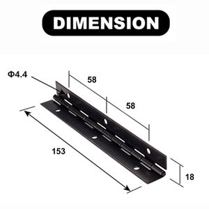 6インチピアノヒンジ連続隠し隠し黒鉄鋼経済的なオフセット小さなシングルラップピアノヒンジ - Product Image 2
