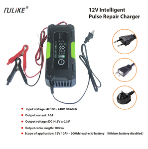 Chargeur de batterie de moto et de <span class=keywords><strong>voiture</strong></span>, chargeur de batterie, protection contre les surcharges, chargeur intelligent à impulsions 12V pour batteries au plomb-acide - Product Image 2