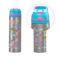 Botella de agua termo de acero inoxidable impresa con logotipo personalizado con aislamiento de doble pared de 520ml