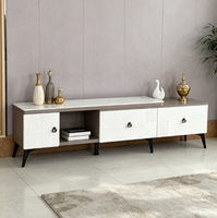 Meuble de salon moderne en dalle frittée, meuble TV rétractable, console de rangement, table basse et meuble TV