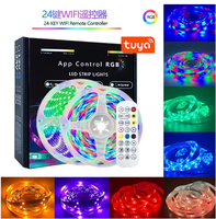 Kit LED RGB intelligent avec contrôleur d'application, vente chaude, 5M 10M, WIFI BT, bande lumineuse LED RGB 5050