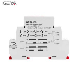 Relé de Tiempo Miniatura Económico de Doble Función GEYA GRT8-EC AC220V/DC24V/AC380V, Relé de Retardo de Tiempo Ajustable - Product Image 3