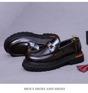 Bottes en cuir de vachette ASTON M.JAZZ 2025 pour homme, collection Printemps-Été, à semelle épaisse, à lacets, montantes, à bout pointu, idéales pour le bureau, la carrière et les soirées. - Product Image 5