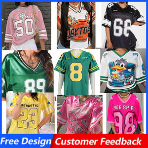 Kaos Jersey Sepak Bola Tim Nasional Model Crop Mesh Bordir Desain Baru Cetak 3D Kerah V Streetwear Grosir OEM - Product Image 3