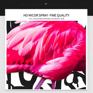 Décoration murale nordique rose <span class=keywords><strong>flamant</strong></span> rose Graffiti Art toile <span class=keywords><strong>peinture</strong></span> affiche et impression animaux mur Art photos pour fille chambre décor à la maison - Product Image 5