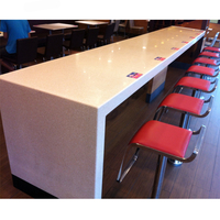 Kunststein-Restaurantbuffet, Bartheke, Esstisch und Sitzecke, Moderne Fast-Food-Möbel
