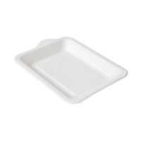 Assiettes carrées écologiques jetables biodégradables en bagasse de canne à sucre pour mini-plats et sauces