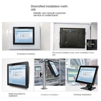 Écran tactile industriel intégré IP65 étanche de 7/10/12/15/18,5/21,5/24/27 pouces avec contrôle DVI pour armoire
