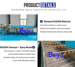 Baiyu Fruit Bubble Washing <strong>Machine</strong> 500kg Fruit Vegetable Drum Washing <strong>Machine</strong> Fruit Washing and <strong>Drying</strong> <strong>Machine</strong> - Product Image 5