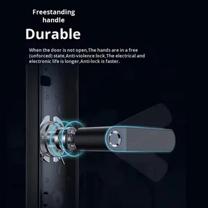 Bosch id60c Thông Minh Kỹ thuật số Khóa vân tay mật khẩu chống trộm thẻ từ khóa đám mây lưu trữ dữ liệu cho gỗ Kết nối Wifi - Product Image 2