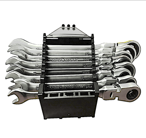 طقم مفتاح ربط بسقاطة مزدوجة الاستخدام بـ 72 سنًا مكون من 8 قطع - Product Image 1