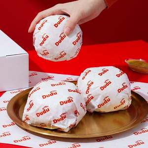 Papier d'emballage pour sandwichs, résistant à la graisse, personnalisé, pour hamburger, papier alimentaire, emballage alimentaire, revêtement simple face, logo personnalisé - Product Image 3