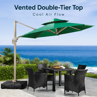 Vente directe d'usine, parasol extérieur moderne en aluminium imperméable et écologique pour restaurant, jardin, villa, hôtel, parc, cour